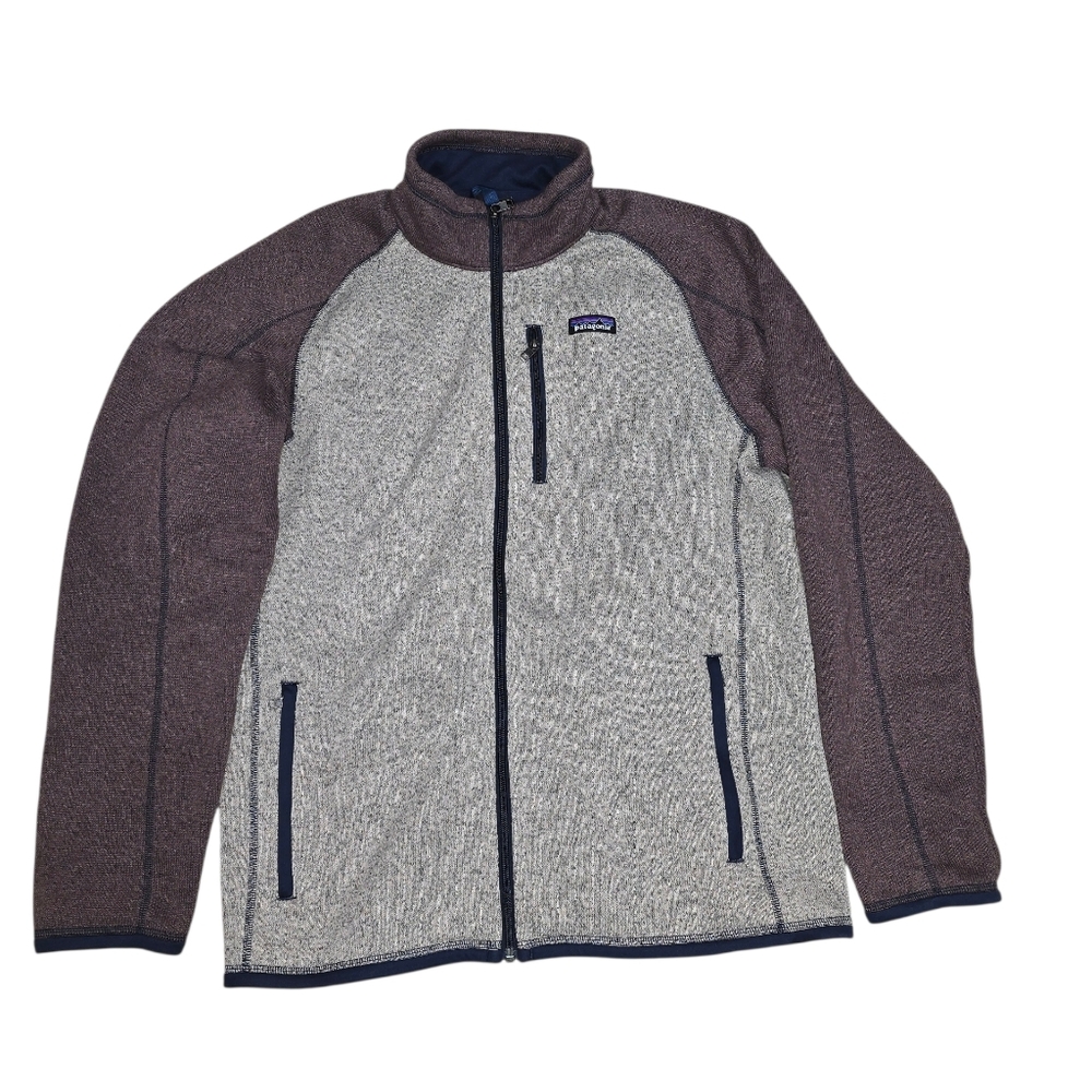 Patagonia Gray and Purple Fleece Jacket
